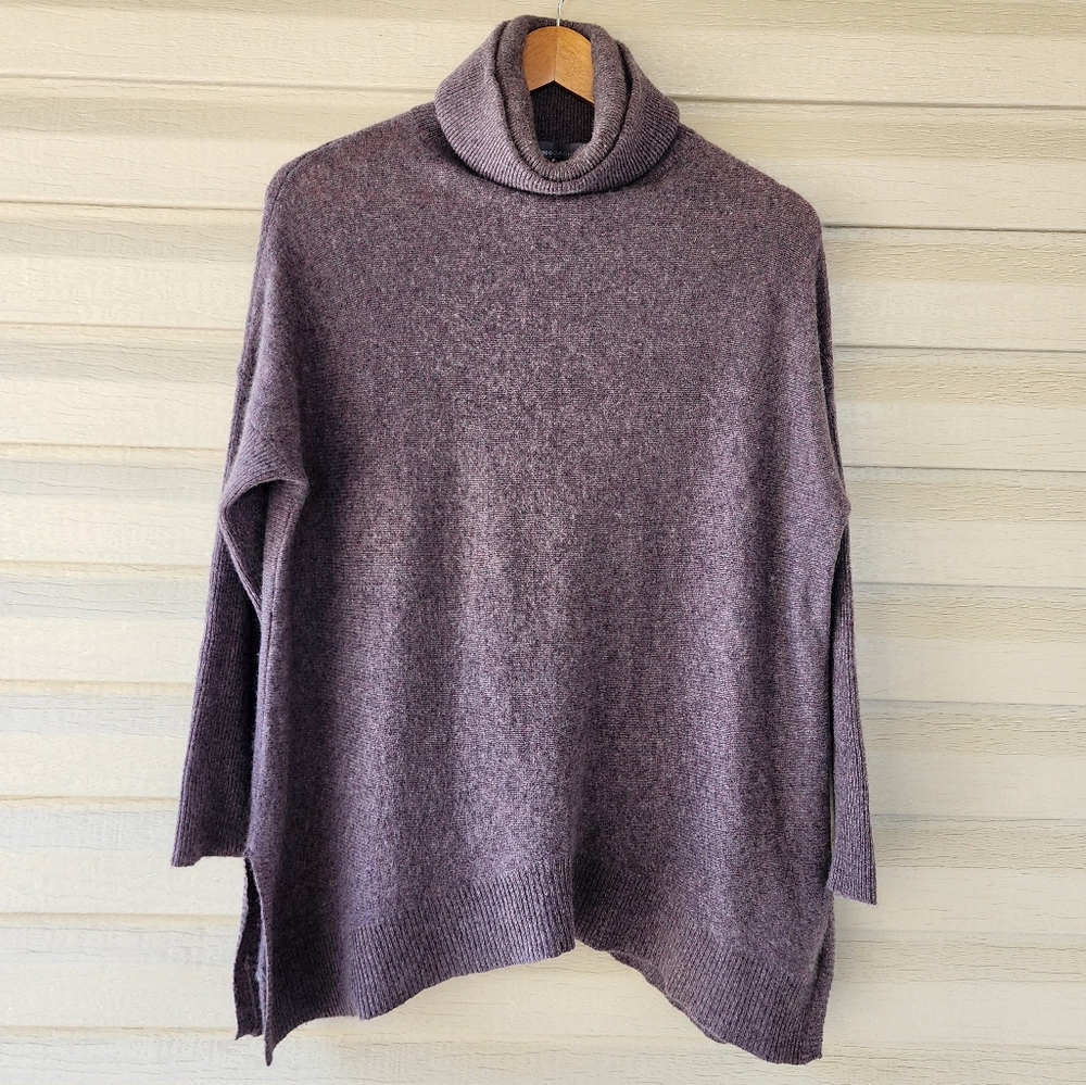 360 Cashmere Purple Turtleneck Sweater